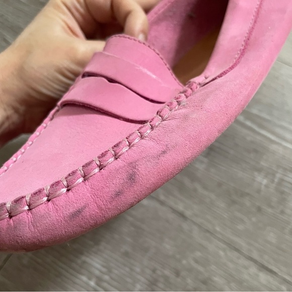 Jeffrey Campbell Pink Suede Leather Barbie Loafer Slip On Shoes Flats Size 38 - Picture 3 of 9